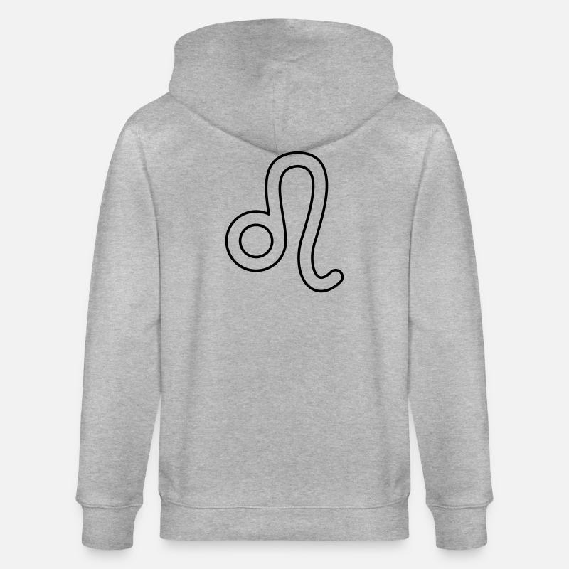 Löwe Sternzeichen Sternbild Tierkreiszeichen - Stanley/Stella Unisex Bio-Kapuzenjacke CULTIVATOR  - Grau meliert
