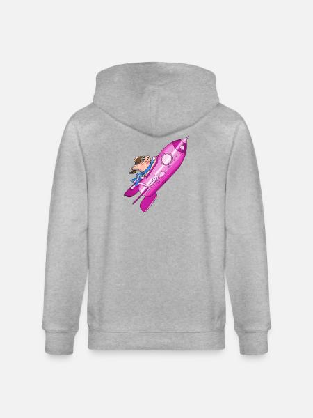 rocket - Stanley/Stella CULTIVATOR Unisex Organic Hooded Jacket - heather grey