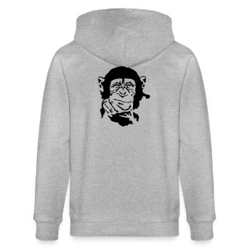 singe - Veste à capuche bio CULTIVATOR Stanley/Stella Unisexe - gris chiné - Dos - Luana (180cm)