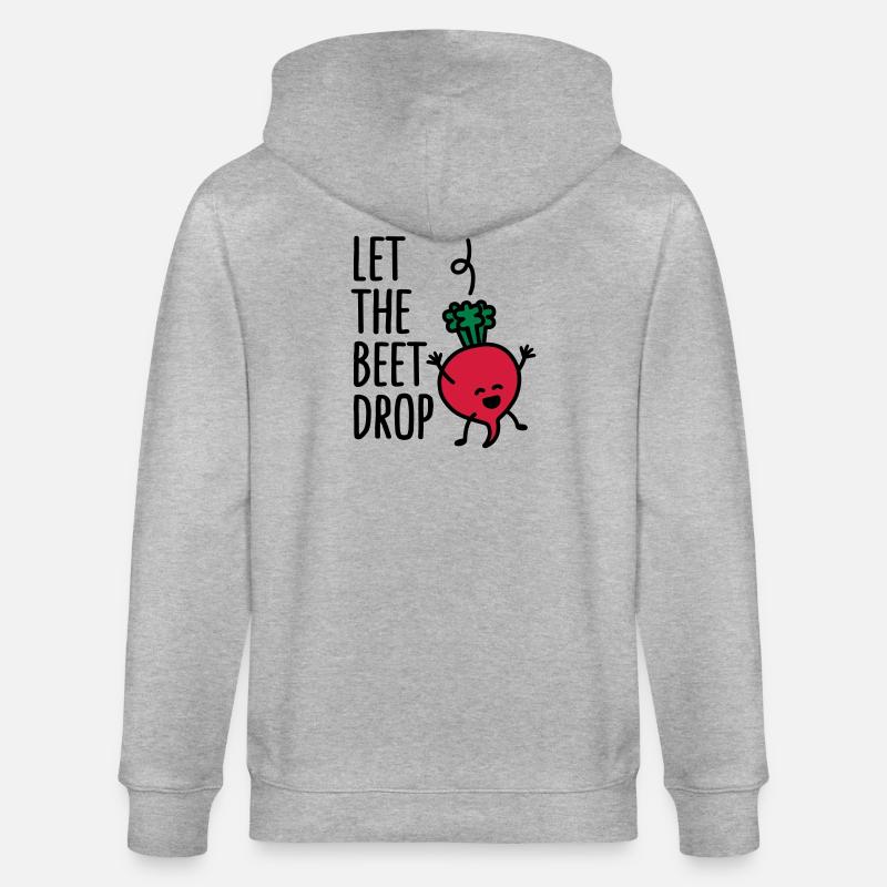 Let the beet drop - Stanley/Stella Unisex Bio-Kapuzenjacke CULTIVATOR  - Grau meliert