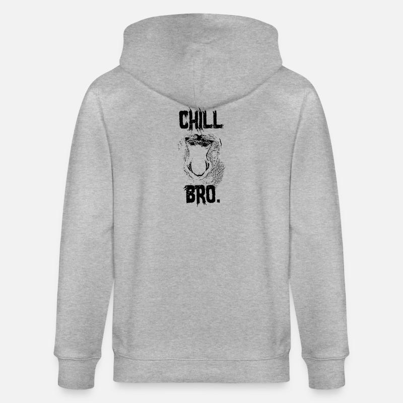 Chill Bro Proboscis Monkey Gift - Veste à capuche bio CULTIVATOR Stanley/Stella Unisexe - gris chiné