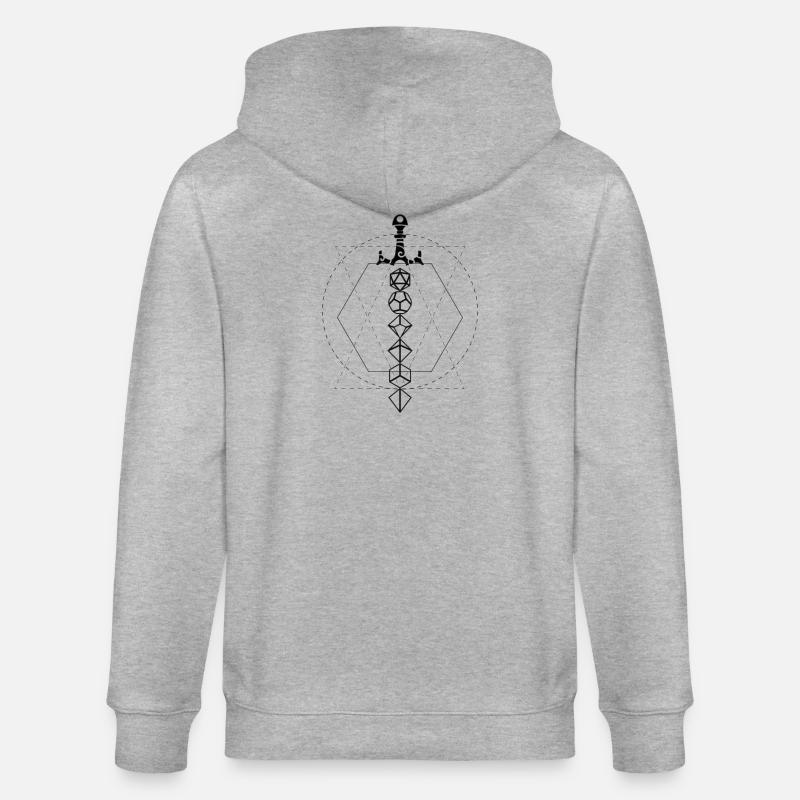 Épée de dés de donjon - Veste à capuche bio CULTIVATOR Stanley/Stella Unisexe - gris chiné