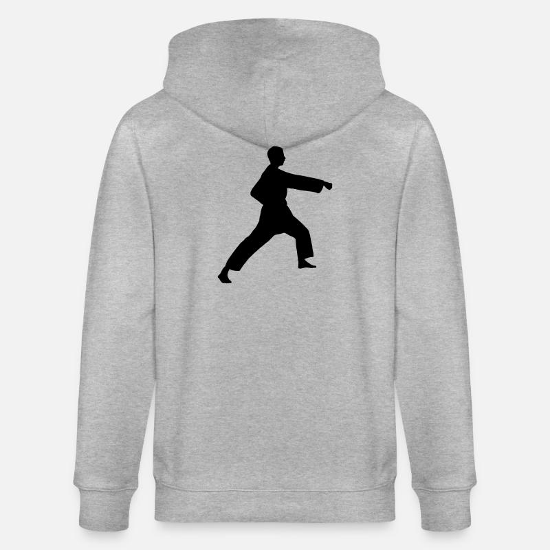 Punsch Karate oder Teakwondo Punsch - Stanley/Stella Unisex Bio-Kapuzenjacke CULTIVATOR  - Grau meliert
