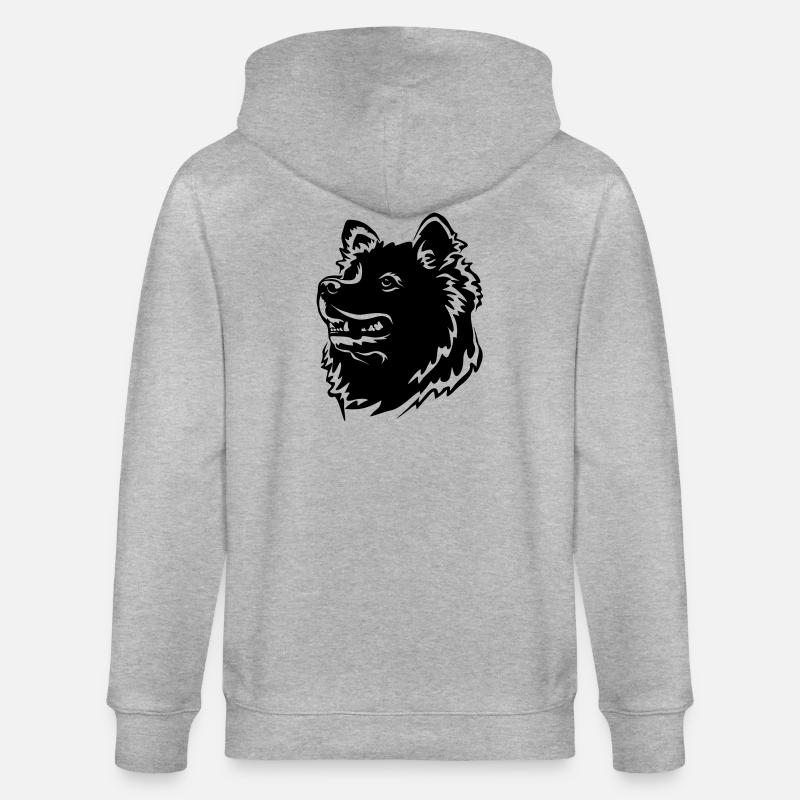 Tête de Samojede - Veste à capuche bio CULTIVATOR Stanley/Stella Unisexe - gris chiné