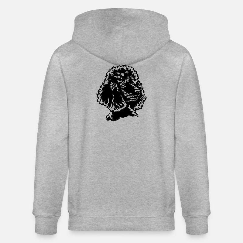 Pudel Kopf - Stanley/Stella Unisex Bio-Kapuzenjacke CULTIVATOR - Grau meliert