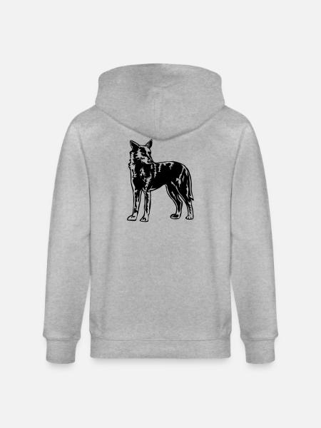 Hollandse Herder - Stanley/Stella CULTIVATOR  Unisex Organic Hooded Jacket - heather grey
