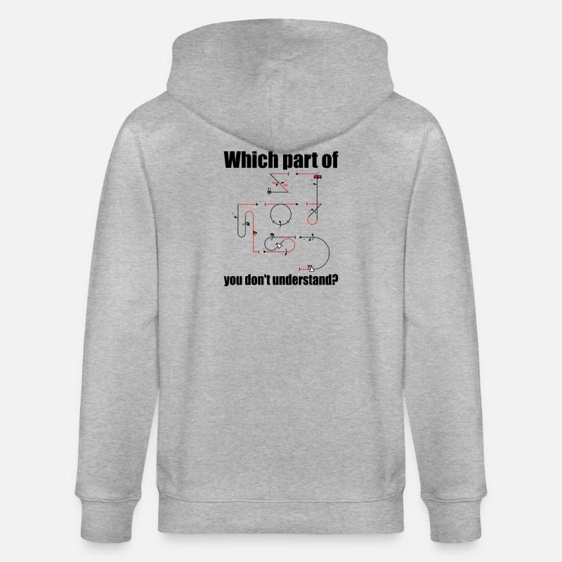 Aresti Symbol Aerobatic Pilot Flight Maneuvers - Stanley/Stella CULTIVATOR Unisex Organic Hooded Jacket - heather grey