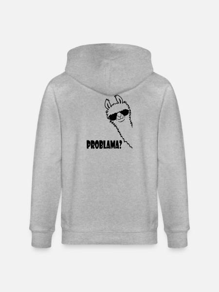 Lama Problama Question - Veste à capuche bio CULTIVATOR Stanley/Stella Unisexe - gris chiné