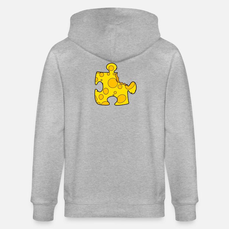 Puzzle de fromage - Veste à capuche bio CULTIVATOR Stanley/Stella Unisexe - gris chiné