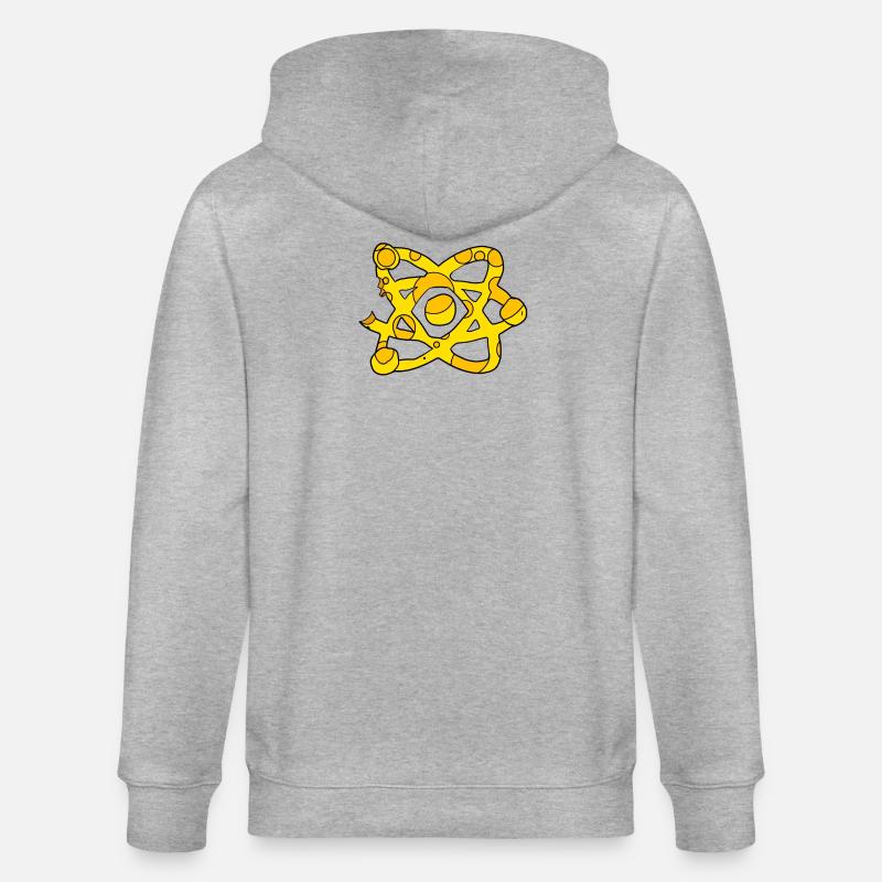 Atom Cheese Symbol Science Scientifique - Veste à capuche bio CULTIVATOR Stanley/Stella Unisexe - gris chiné