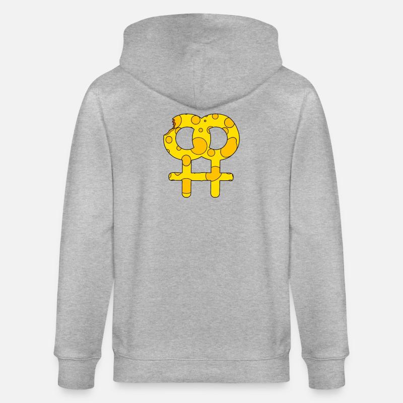 Symbole de Vénus double - Veste à capuche bio CULTIVATOR Stanley/Stella Unisexe - gris chiné