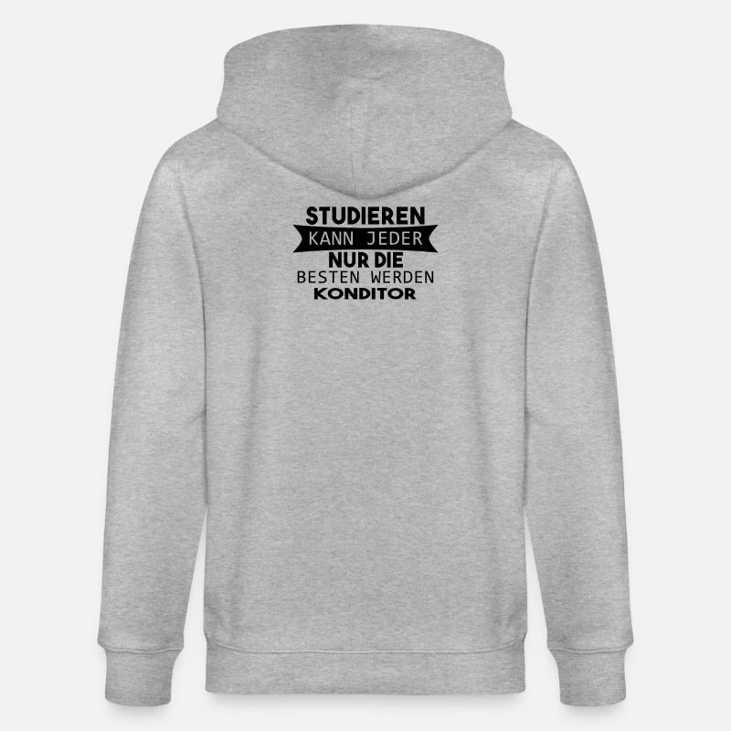 Konditor Geschenk - Stanley/Stella Unisex Bio-Kapuzenjacke CULTIVATOR - Grau meliert