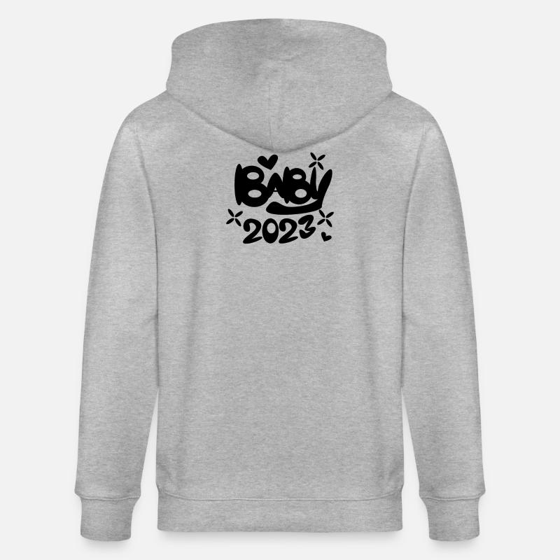 Bébé 2023 - Naissance Enceinte 2023 Grossesse - Veste à capuche bio CULTIVATOR Stanley/Stella Unisexe - gris chiné