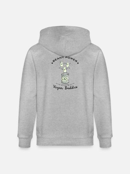 Beans Soy Vegan Proteins - Stanley/Stella CULTIVATOR  Unisex Organic Hooded Jacket - heather grey