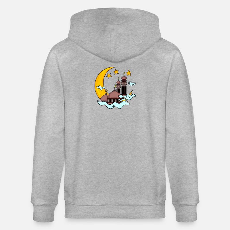 Mosquée avec croissant - Veste à capuche bio CULTIVATOR Stanley/Stella Unisexe - gris chiné