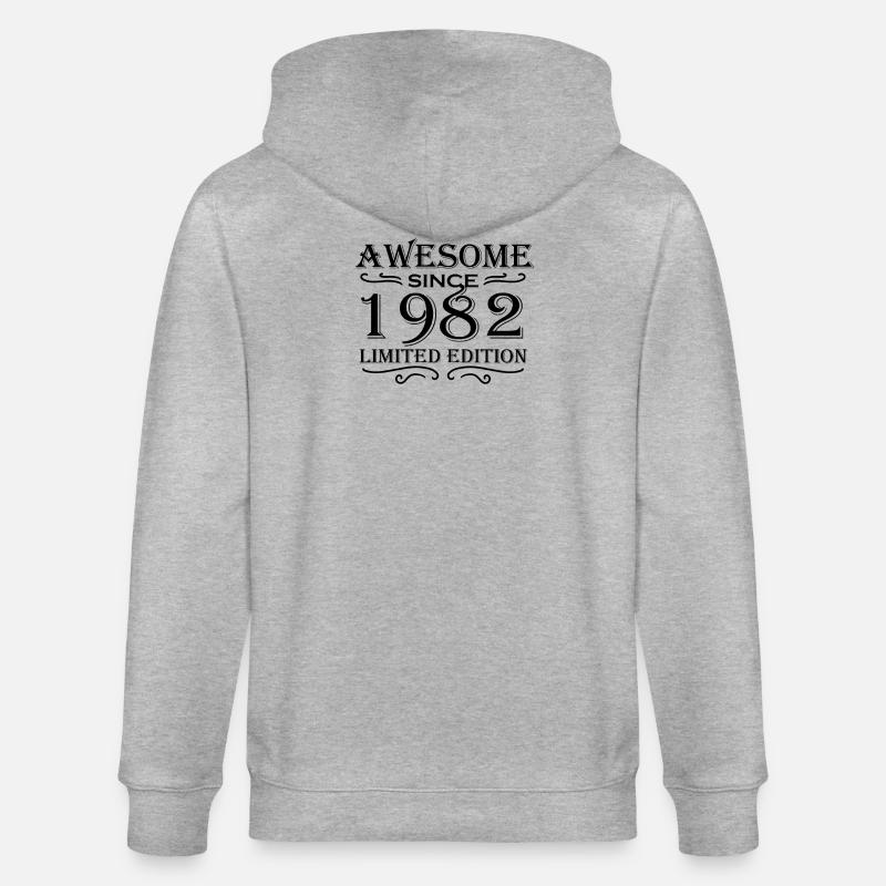1982 - Né en 1982 - Veste à capuche bio CULTIVATOR Stanley/Stella Unisexe - gris chiné