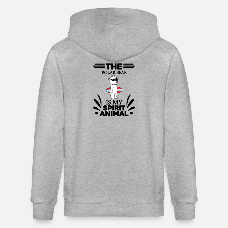 Polar Bear Polar Bear Bear - Stanley/Stella CULTIVATOR Unisex Organic Hooded Jacket - heather grey