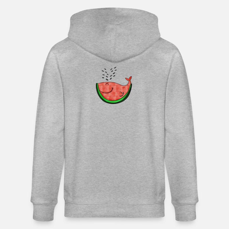 Cadeau baleine à pastèque - Veste à capuche bio CULTIVATOR Stanley/Stella Unisexe - gris chiné