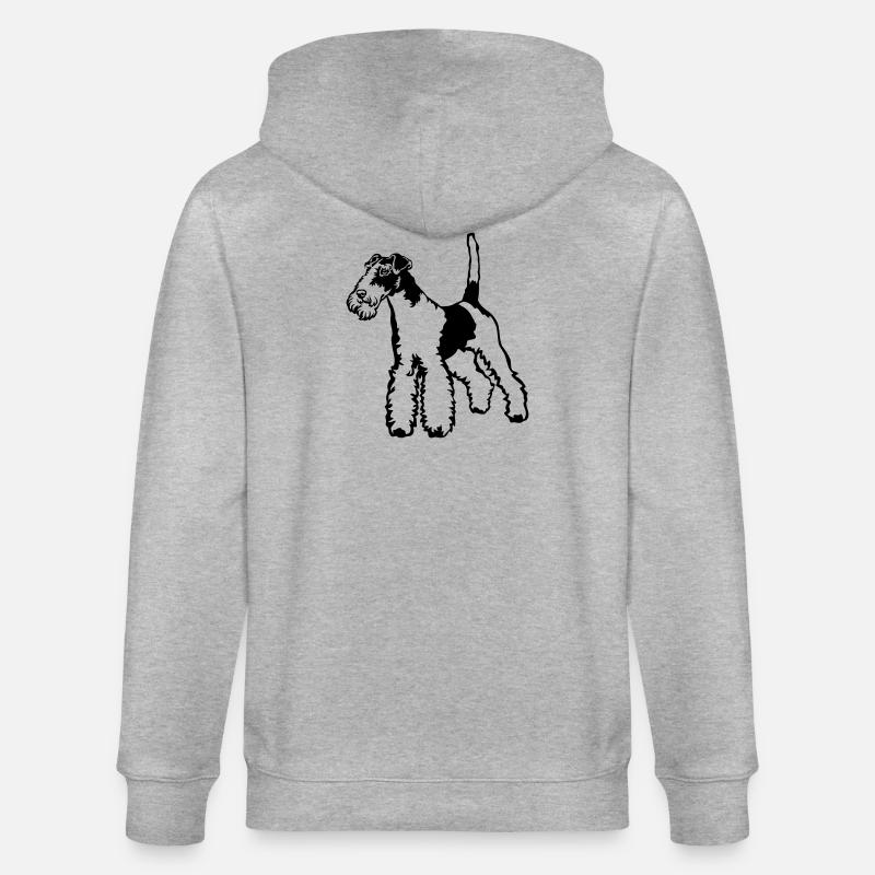 Fox-terrier - Veste à capuche bio CULTIVATOR Stanley/Stella Unisexe - gris chiné