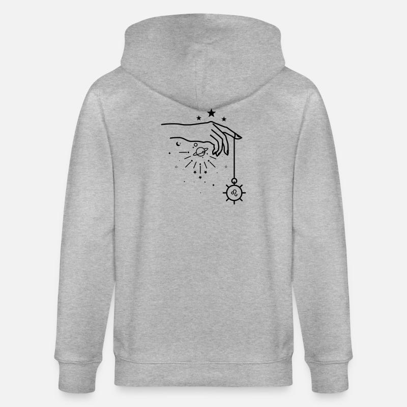 Midnight Dot Minimalist Tee - Stanley/Stella CULTIVATOR  Unisex Organic Hooded Jacket - heather grey