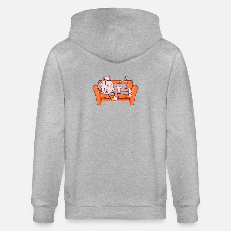 Singe - Veste à capuche bio CULTIVATOR Stanley/Stella Unisexe - gris chiné