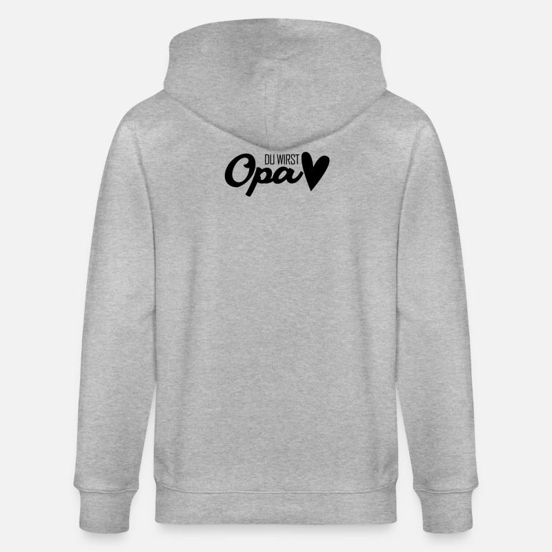 Opa - Opa werden - Bald Opa - Stanley/Stella Unisex Bio-Kapuzenjacke CULTIVATOR  - Grau meliert
