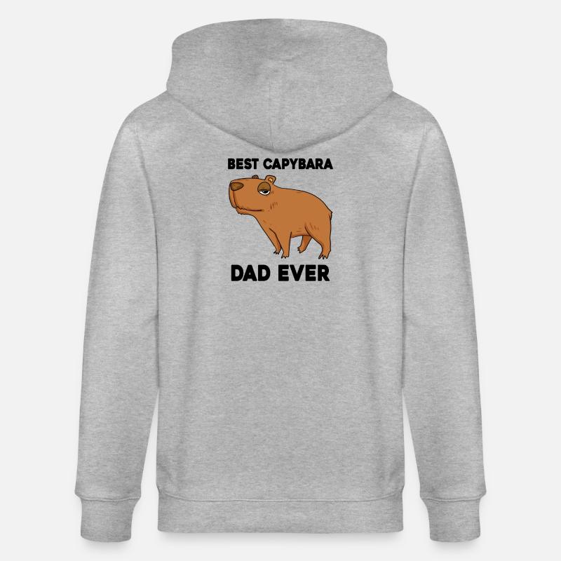 Capybara Père Capybara - Veste à capuche bio CULTIVATOR Stanley/Stella Unisexe - gris chiné