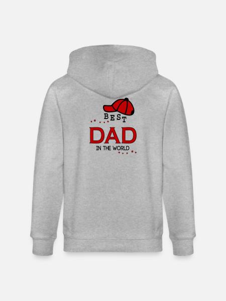 Dad, Dad, Father's Day - Stanley/Stella CULTIVATOR  Unisex Organic Hooded Jacket - heather grey