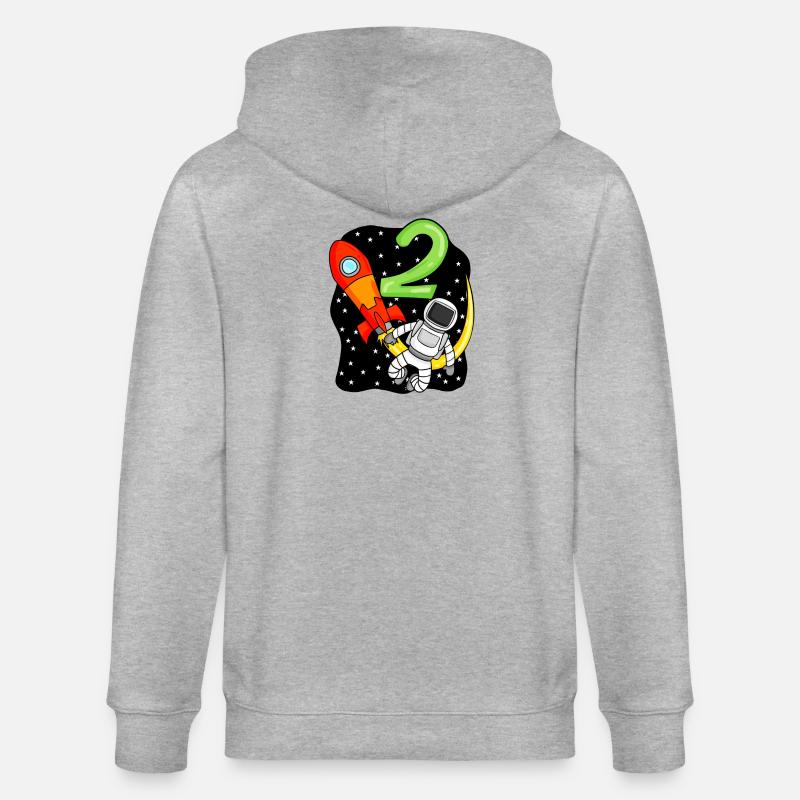 2 Anniversaire Garçon Astronaute - Veste à capuche bio CULTIVATOR Stanley/Stella Unisexe - gris chiné