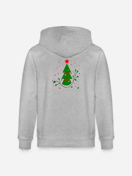Noël, Arbre De Noël - Veste à capuche bio CULTIVATOR Stanley/Stella Unisexe - gris chiné