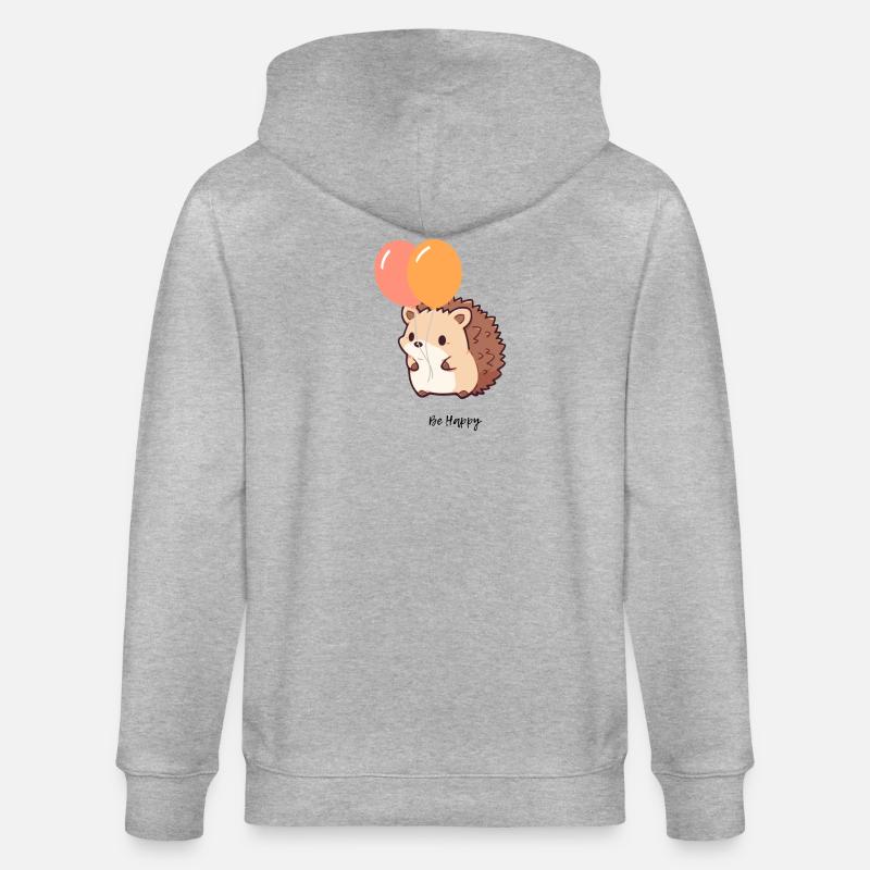Hérisson mignon - Veste à capuche bio CULTIVATOR Stanley/Stella Unisexe - gris chiné