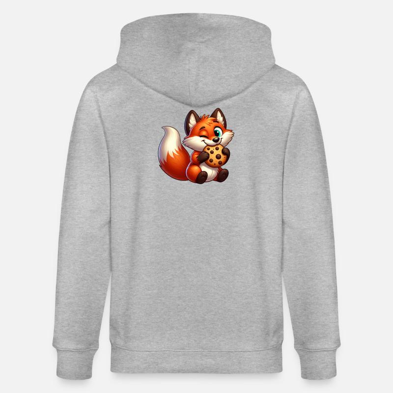 Mignon renard roux avec biscuit - Veste à capuche bio CULTIVATOR Stanley/Stella Unisexe - gris chiné