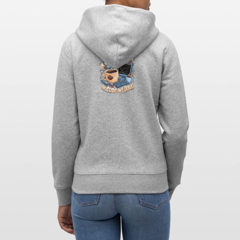 KaffeeCode Debug: In Code Wir Debuggen Stanley/Stella Unisex Bio-Kapuzenjacke CULTIVATOR 
