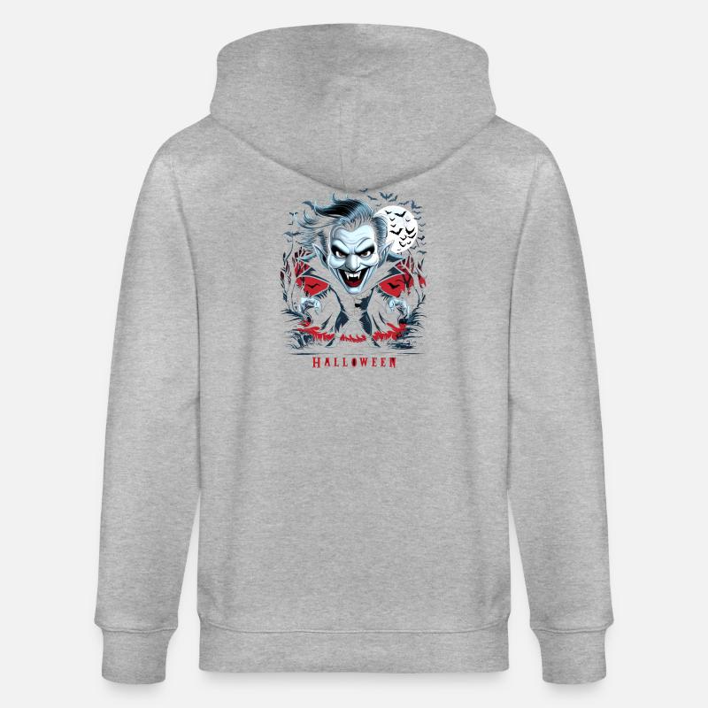 Gothic Halloween Horror - Stanley/Stella Unisex Bio-Kapuzenjacke CULTIVATOR - Grau meliert