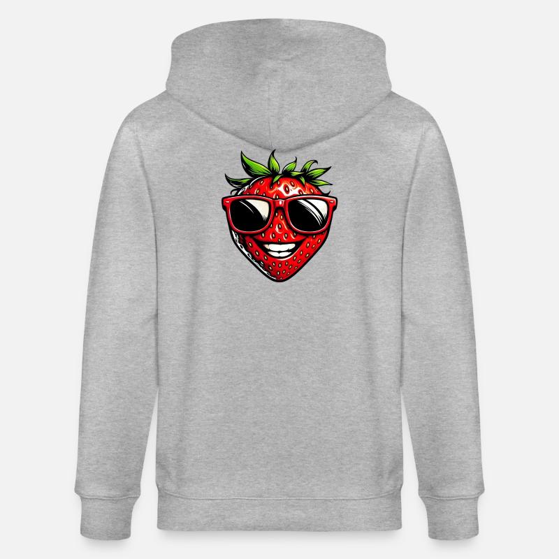 Fraise avec lunettes de soleil - Veste à capuche bio CULTIVATOR Stanley/Stella Unisexe - gris chiné