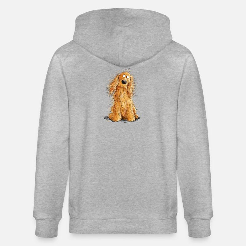Cocker Spaniel heureux - Veste à capuche bio CULTIVATOR Stanley/Stella Unisexe - gris chiné