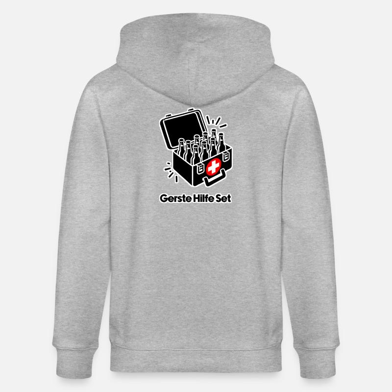 Gerste Hilfe Kasten - Stanley/Stella Unisex Bio-Kapuzenjacke CULTIVATOR  - Grau meliert