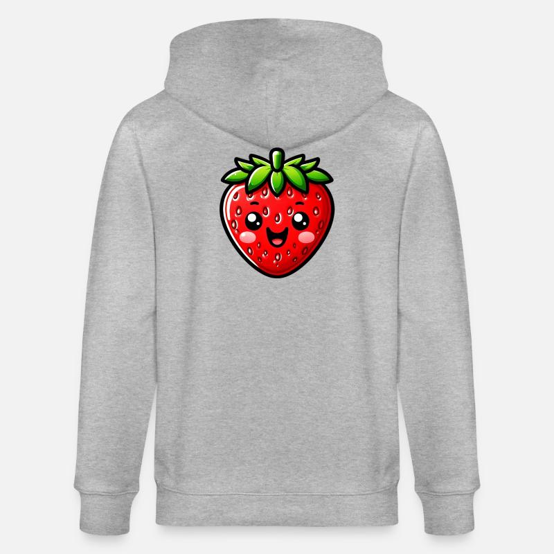 Erdbeeren Erdbeeren - Stanley/Stella Unisex Bio-Kapuzenjacke CULTIVATOR  - Grau meliert