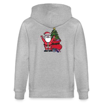 Merry Christmas everyone - Stanley/Stella CULTIVATOR  Unisex Organic Hooded Jacket - heather grey - Back - Luana (180cm)