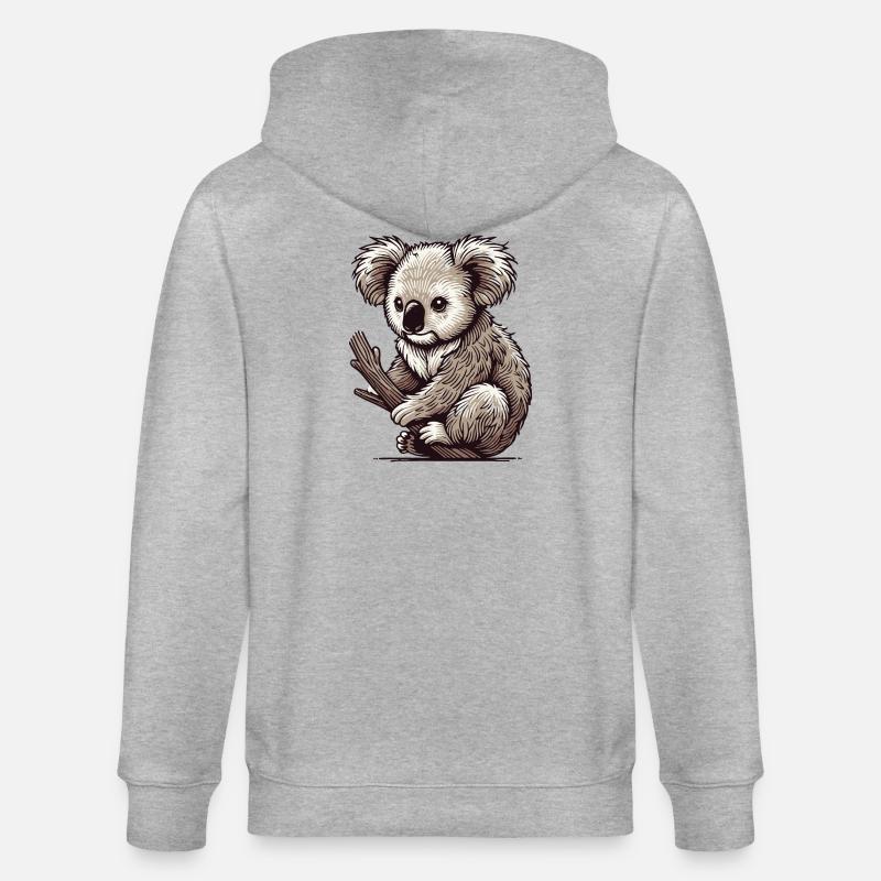 Koala - Veste à capuche bio CULTIVATOR Stanley/Stella Unisexe - gris chiné