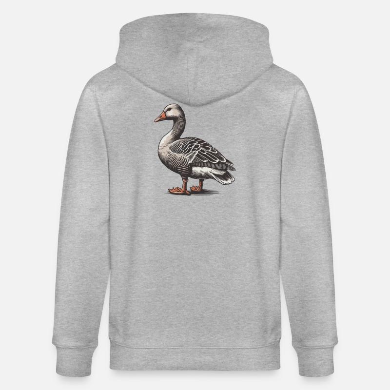 Oie - Veste à capuche bio CULTIVATOR Stanley/Stella Unisexe - gris chiné