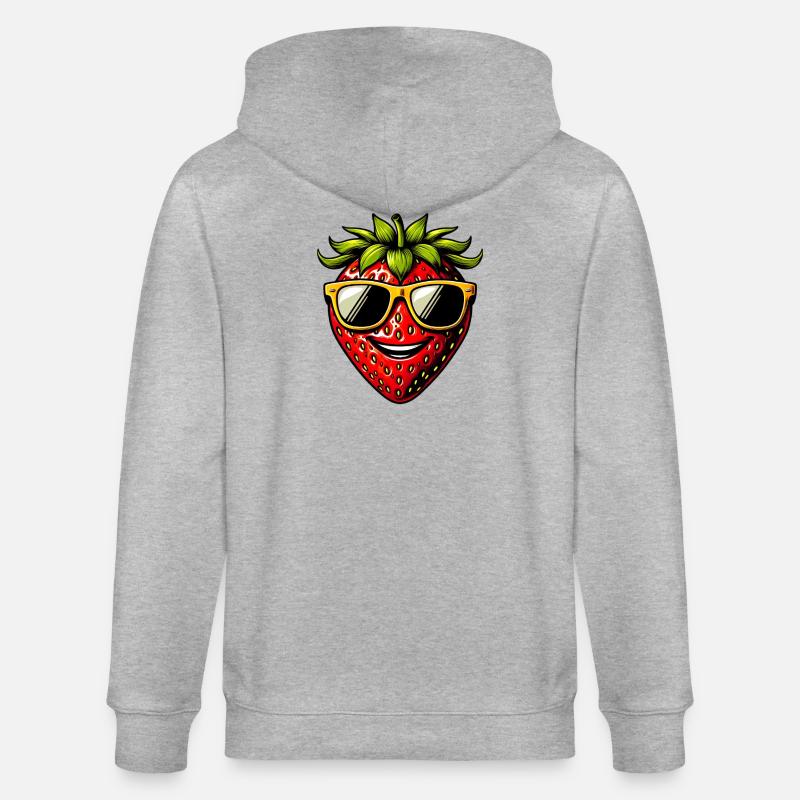 Erdbeeren Erdbeeren - Stanley/Stella Unisex Bio-Kapuzenjacke CULTIVATOR  - Grau meliert