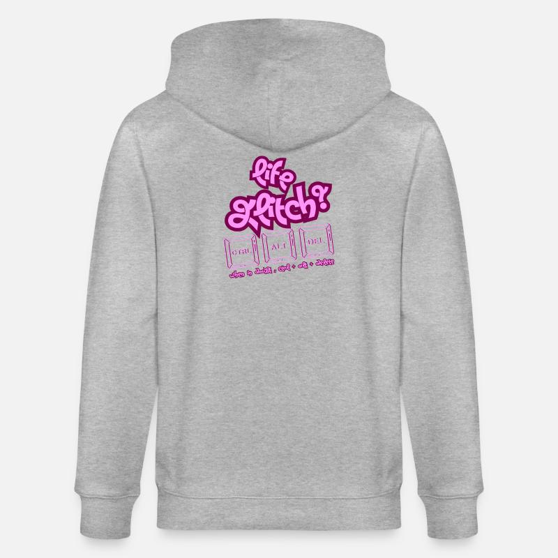 Clavier à bug de vie - Veste à capuche bio CULTIVATOR Stanley/Stella Unisexe - gris chiné