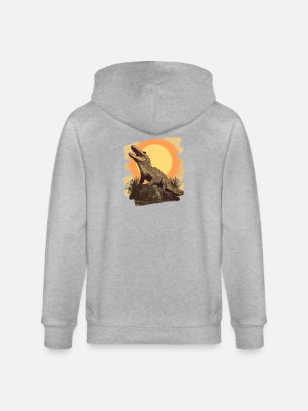 Crocodile Rétro - Veste à capuche bio CULTIVATOR Stanley/Stella Unisexe - gris chiné