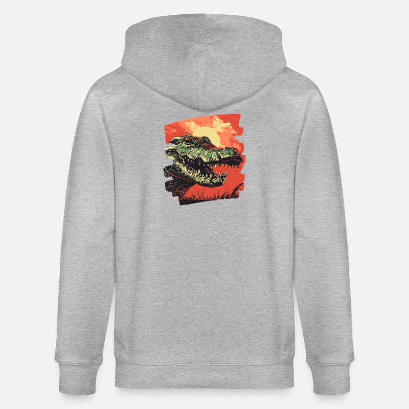 Crocodile - Veste à capuche bio CULTIVATOR Stanley/Stella Unisexe - gris chiné
