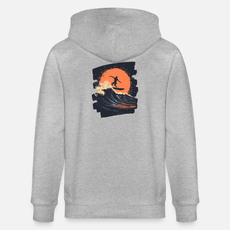 Surfeur Surf Planche de surf Surf - Veste à capuche bio CULTIVATOR Stanley/Stella Unisexe - gris chiné