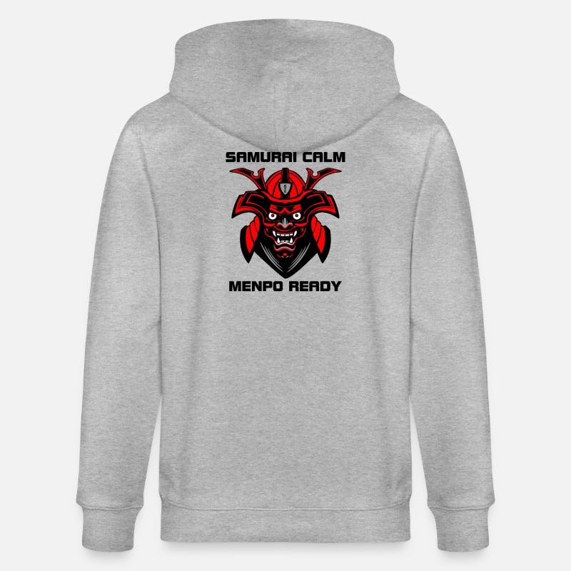 Calme comme un samouraï – Menpo Ready - Veste à capuche bio CULTIVATOR Stanley/Stella Unisexe - gris chiné