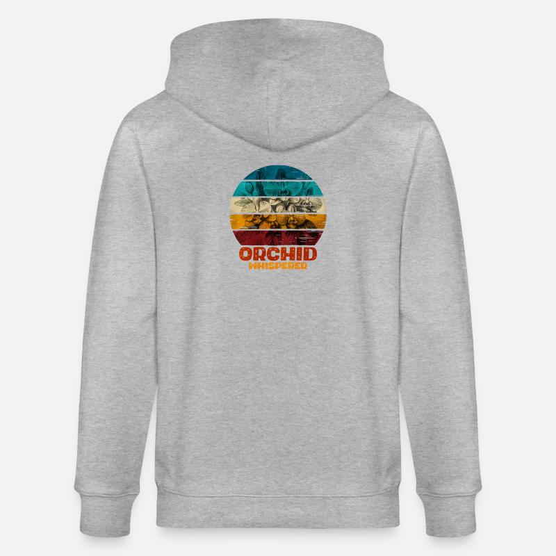 Conception de l'orchidée chuchoteuse - Veste à capuche bio CULTIVATOR Stanley/Stella Unisexe - gris chiné