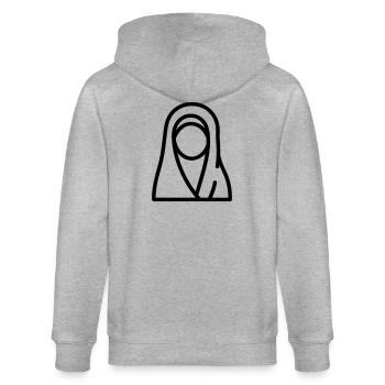 Muslim woman - Stanley/Stella CULTIVATOR  Unisex Organic Hooded Jacket - heather grey - Back - Luana (180cm)