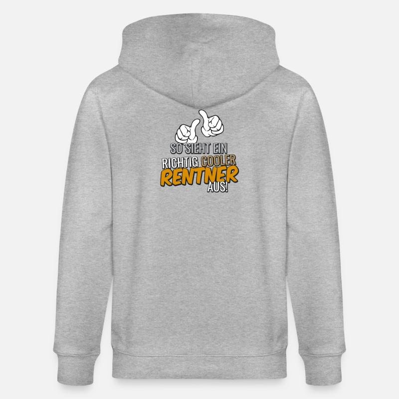 So sieht ein cooler Rentner aus - Stanley/Stella Unisex Bio-Kapuzenjacke CULTIVATOR - Grau meliert